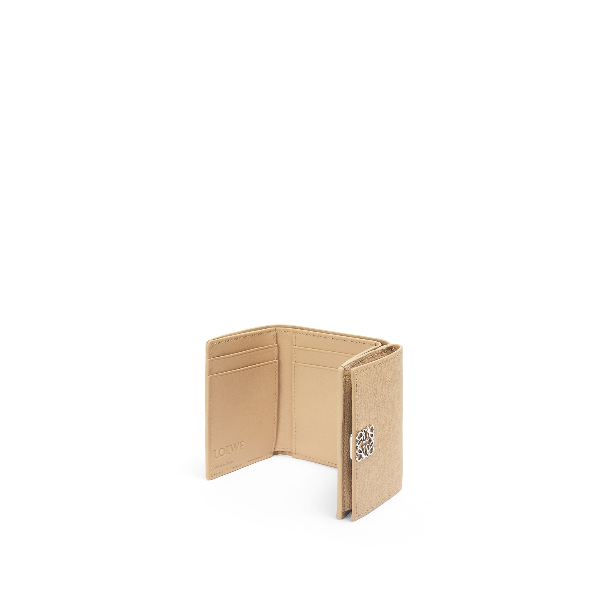 Women Anagram Trifold Wallet - Nude