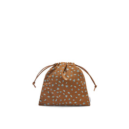 Women Drawstring Pouch Small Lemurs - Oak