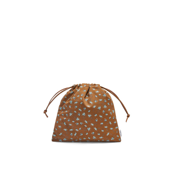 Women Drawstring Pouch Small Lemurs - Oak
