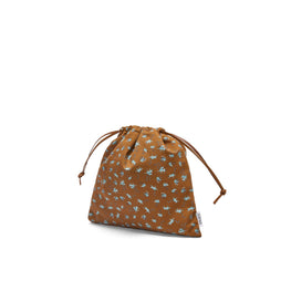 Women Drawstring Pouch Small Lemurs - Oak
