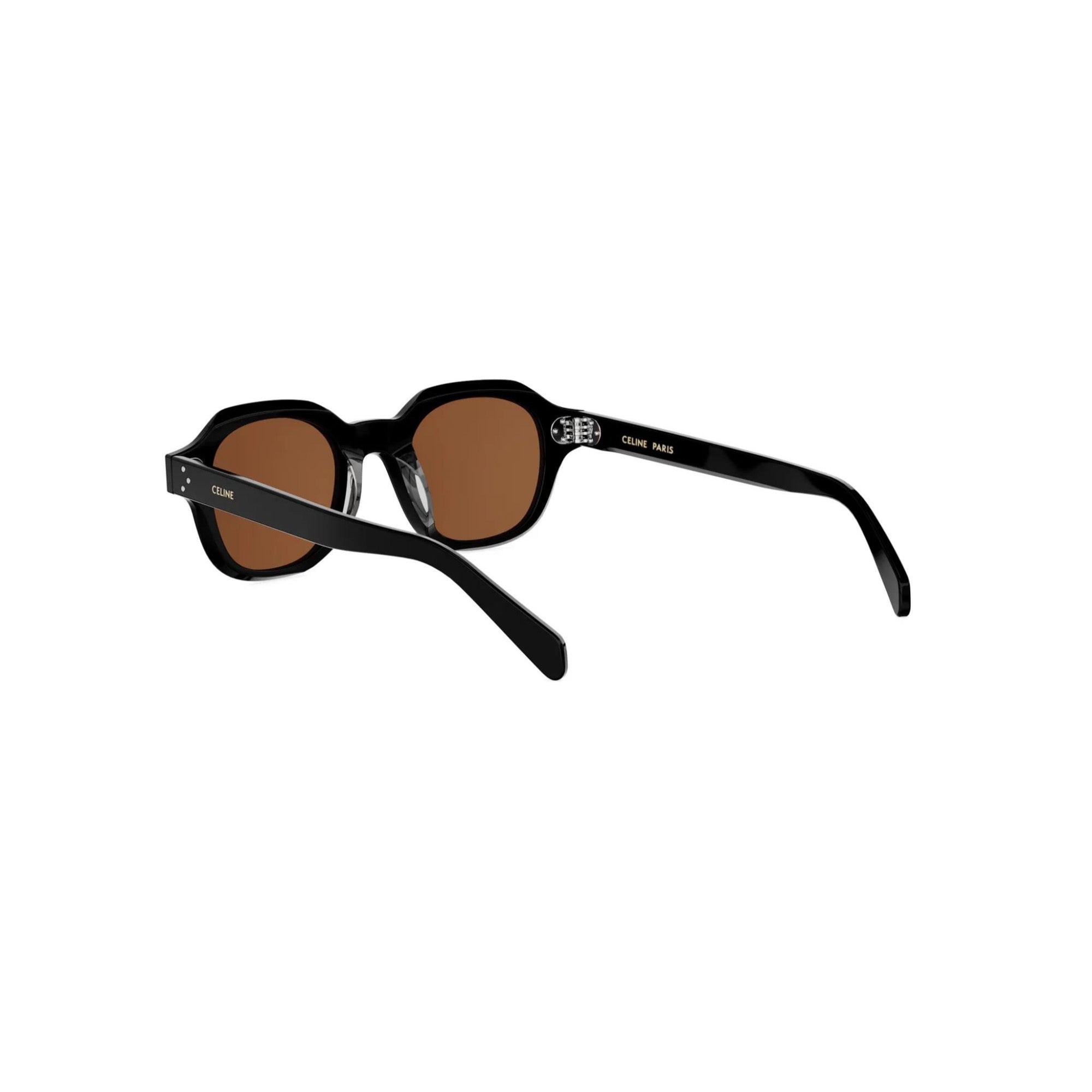 Men Celine 3 Dots Hd - Shiny Black / Brown