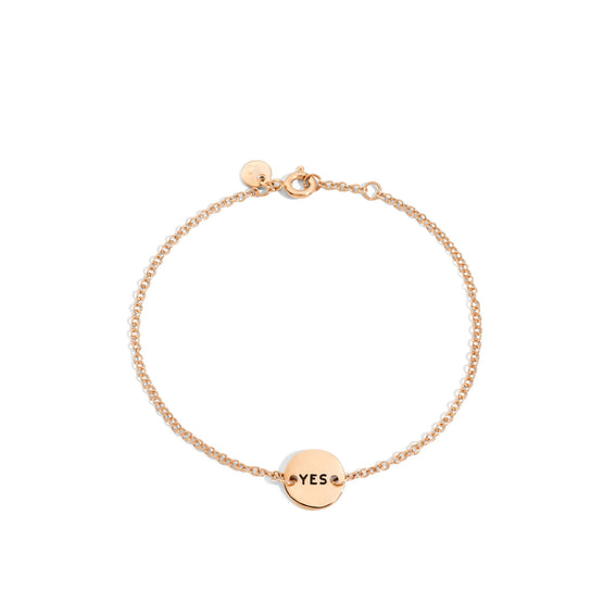 Yes/No Bracelet - Rose Gold