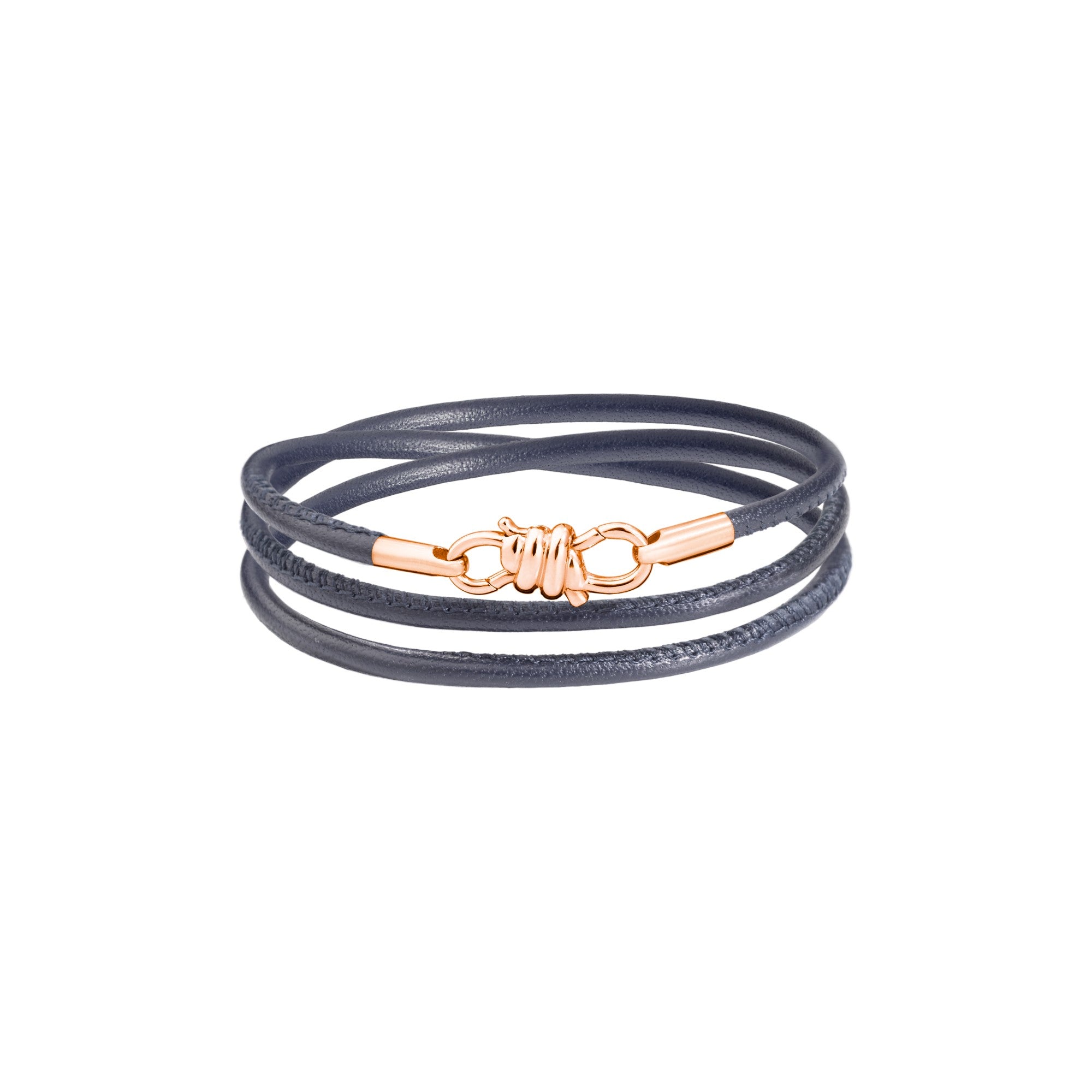 Nodo Leather Bracelet - Rose Gold