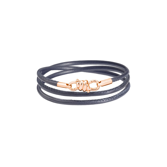 Nodo Leather Bracelet - Rose Gold