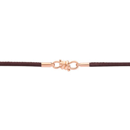 Nodo Leather Bracelet - Rose Gold