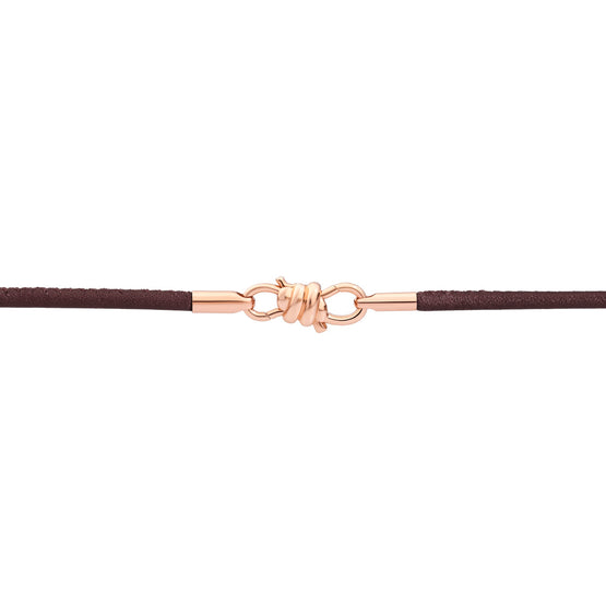 Nodo Leather Bracelet - Rose Gold