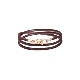 Nodo Leather Bracelet - Rose Gold