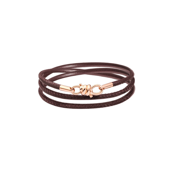 Nodo Leather Bracelet - Rose Gold
