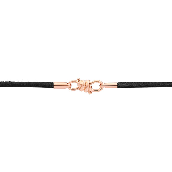 Nodo Leather Bracelet - Rose Gold