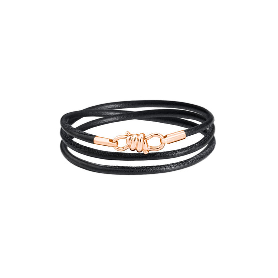 Nodo Leather Bracelet - Rose Gold