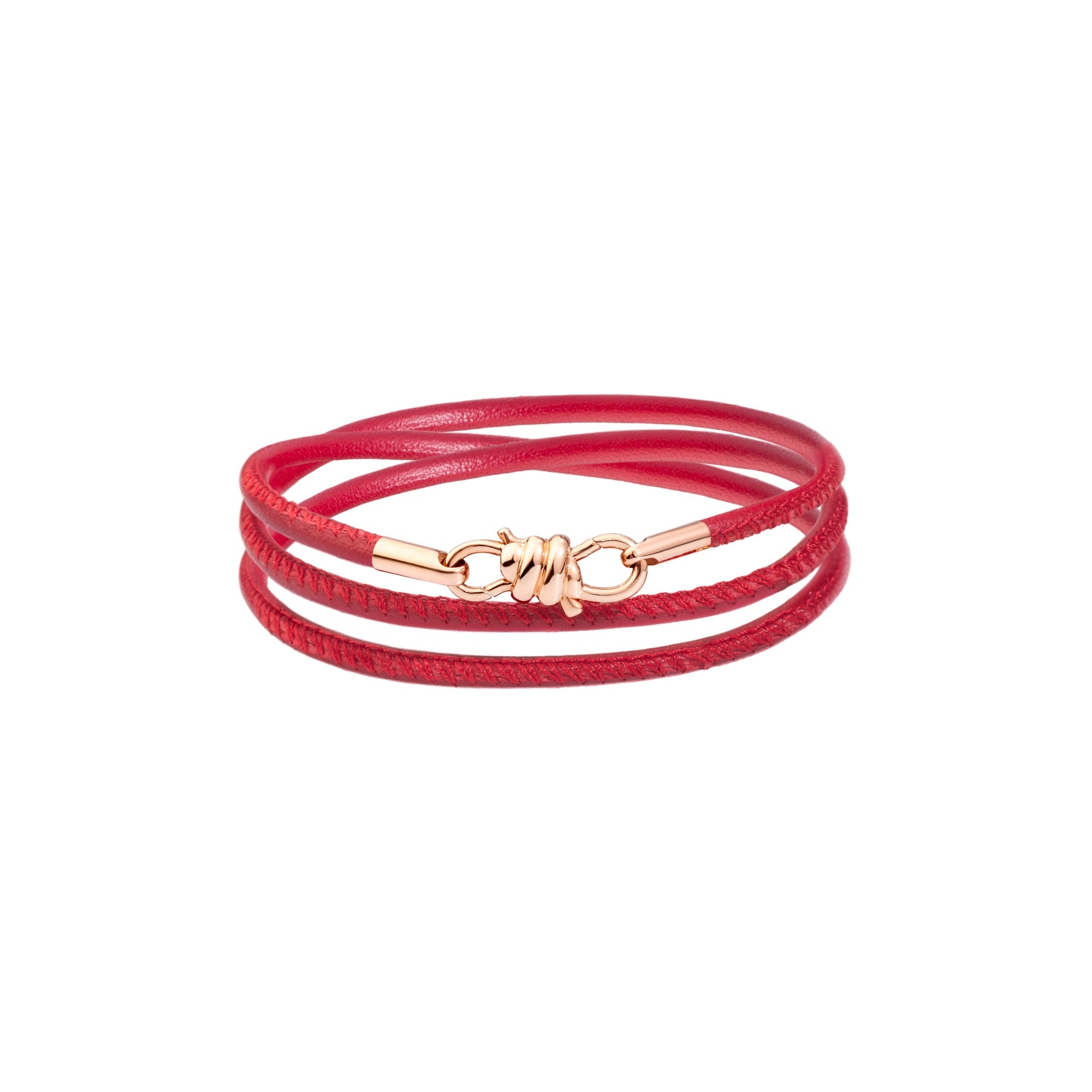 Nodo Leather Bracelet - Rose Gold