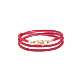Nodo Leather Bracelet - Rose Gold
