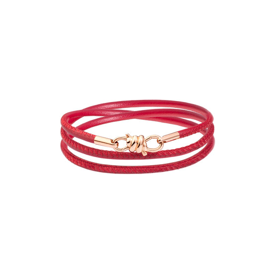 Nodo Leather Bracelet - Rose Gold