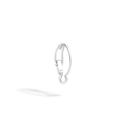 Holder Hoop Earring  - White
