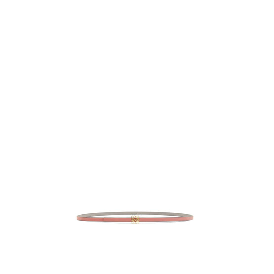 Women Anagram Reversible 0.8Cm Belt - Peach Bloom/Pearl Grey/Gold
