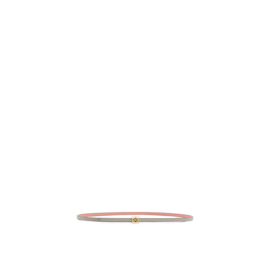 Women Anagram Reversible 0.8Cm Belt - Peach Bloom/Pearl Grey/Gold
