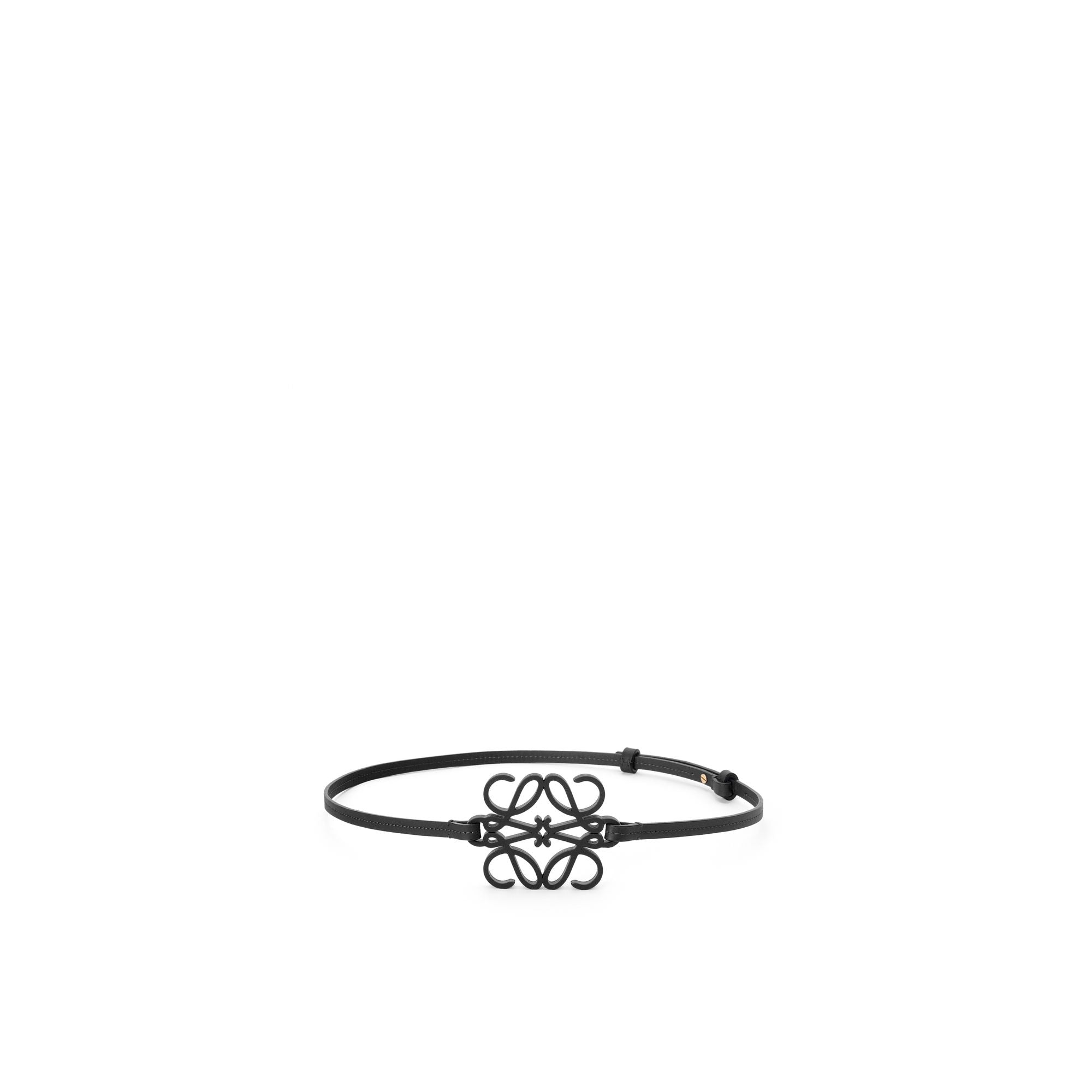 Women Anagram Cut Out Belt - Black