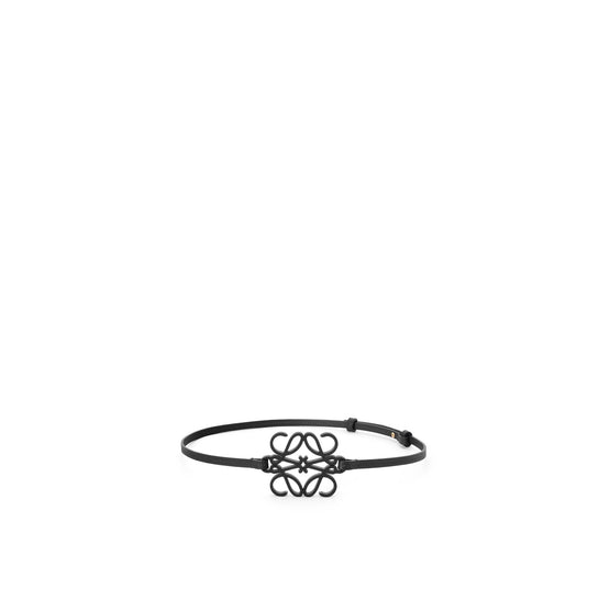 Women Anagram Cut Out Belt - Black