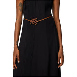 Women Anagram Cut Out Belt - Tan