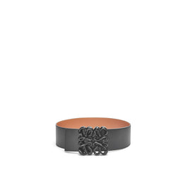 Women Inflated Rev Anagram Belt 8Cm - Black/Tan