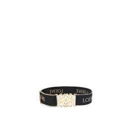 Women Anagram Elastic 5Cm Belt - Black/Gold