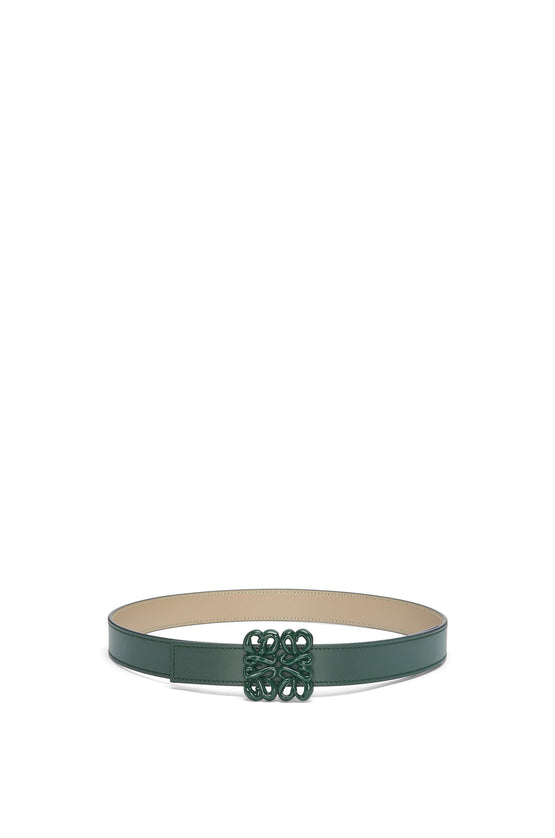 Women Inflated Anagram Belt 2.8Cm - Vintage Khaki/Clay Green