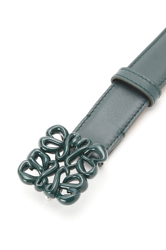 Women Inflated Anagram Belt 2.8Cm - Vintage Khaki/Clay Green