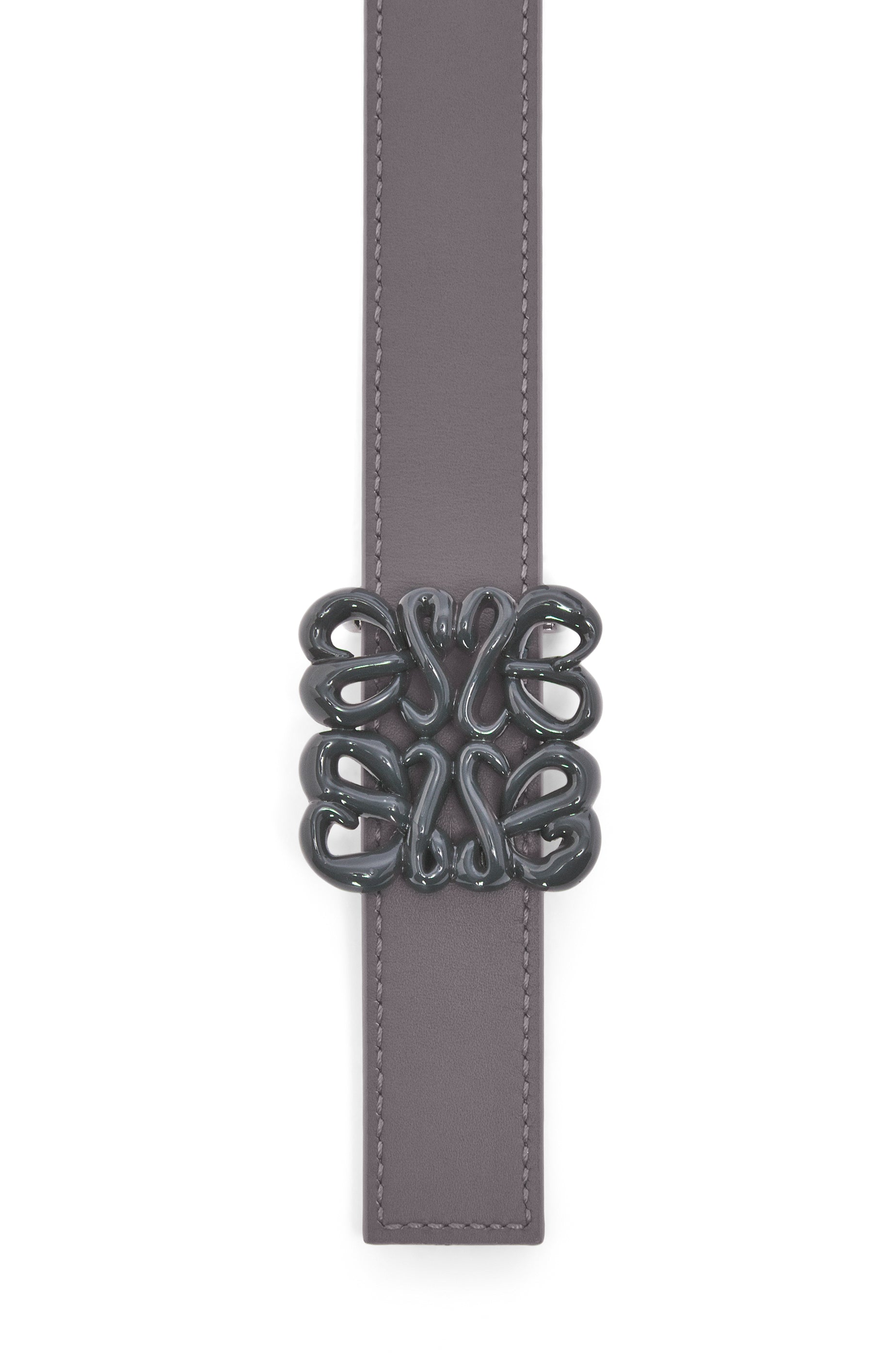 Women Inflated Anagram Belt 2.8Cm - Anthracite/Onyx Blue