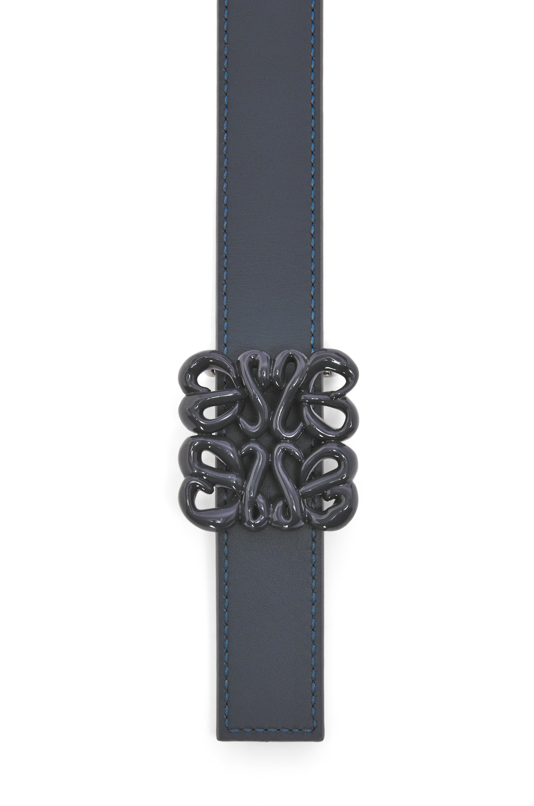 Women Inflated Anagram Belt 2.8Cm - Anthracite/Onyx Blue
