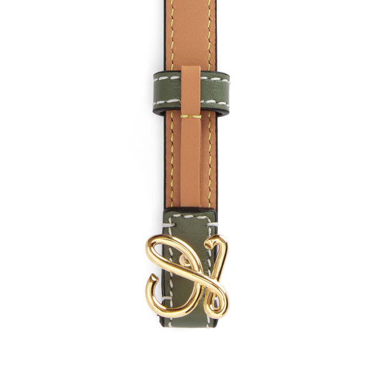 Women L Buckle 1.5Cm Belt - Avocado/Gold