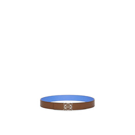 Men Anagram Reversible 3.5Cm Belt - Umber/Seaside Blue/Palladium