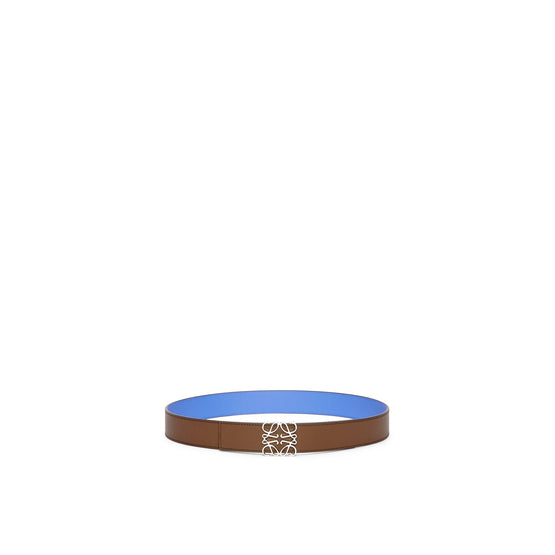 Men Anagram Reversible 3.5Cm Belt - Umber/Seaside Blue/Palladium