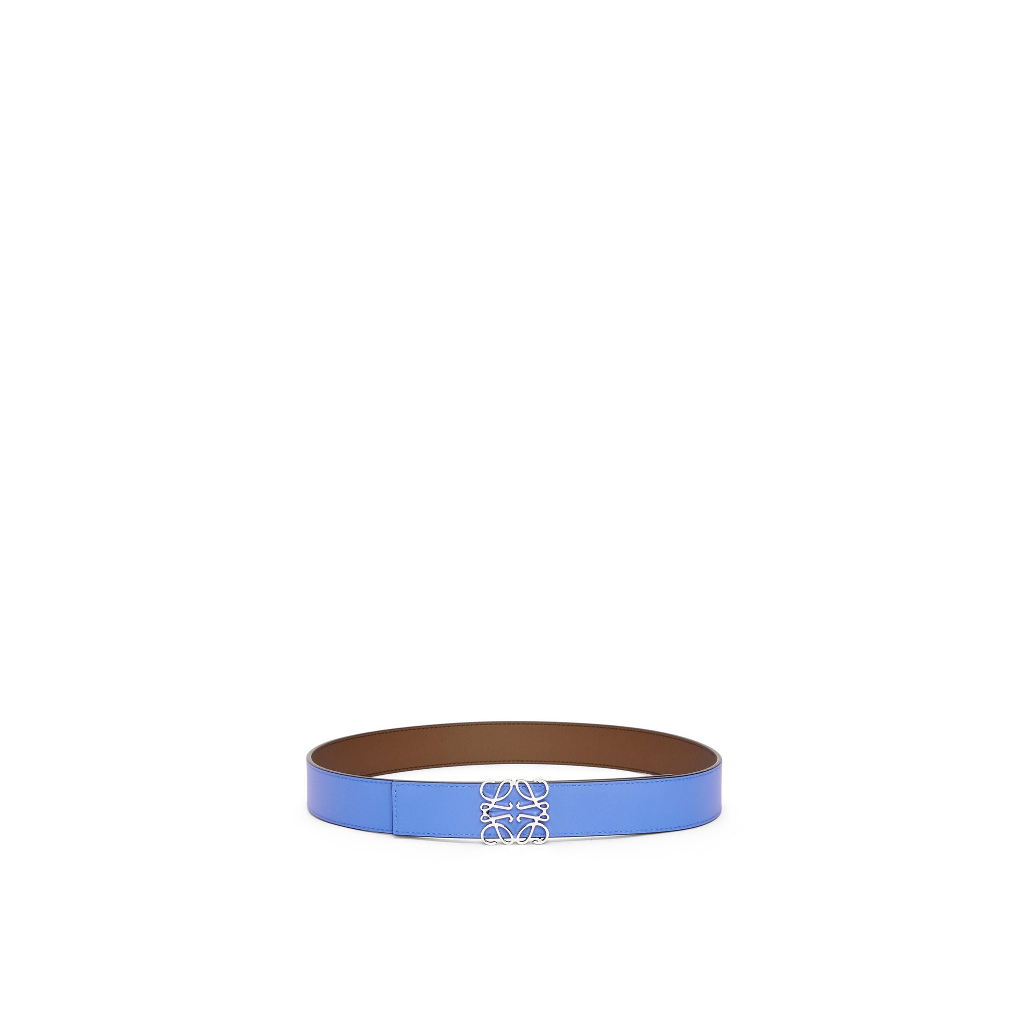 Men Anagram Reversible 3.5Cm Belt - Umber/Seaside Blue/Palladium