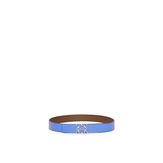 Men Anagram Reversible 3.5Cm Belt - Umber/Seaside Blue/Palladium
