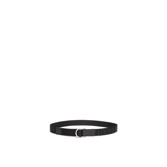 Men D Ring 3.5Cm Belt - Black/Palladium