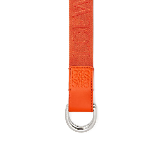 Men D Ring 3.5Cm Belt - Orange/Palladium