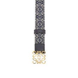 Women Anagram 2.8Cm Belt - Black/Gold