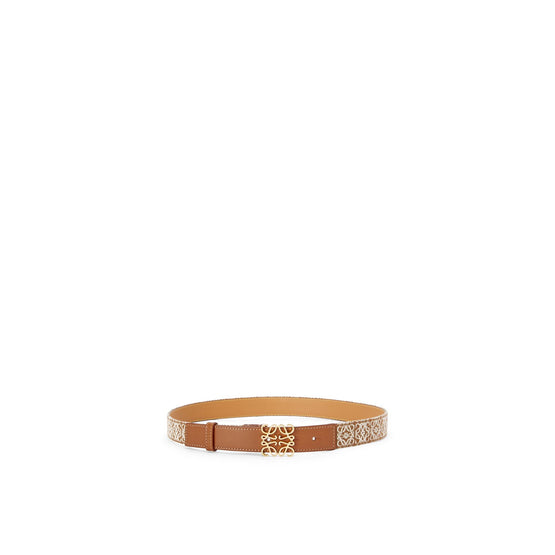 Women Anagram 2.8Cm Belt - Tan/Gold