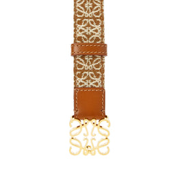 Women Anagram 2.8Cm Belt - Tan/Gold