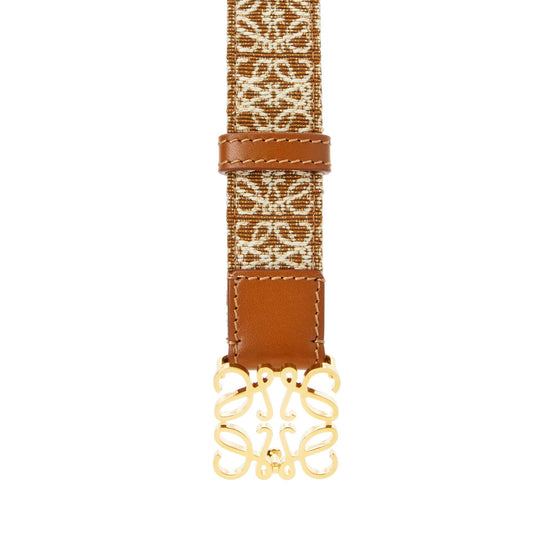 Women Anagram 2.8Cm Belt - Tan/Gold