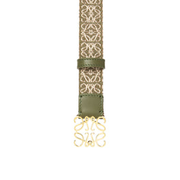 Women Anagram 2.8Cm Belt - Avocado Green/Gold