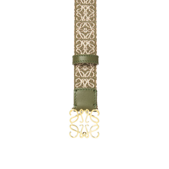 Women Anagram 2.8Cm Belt - Avocado Green/Gold