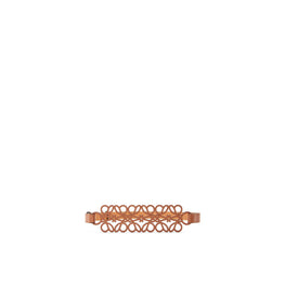 Women Anagram Cut Out Belt - Tan/Gold