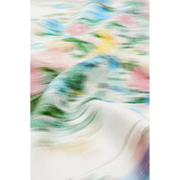 Women 70X70 Blurred Scarf - White/Multicolor