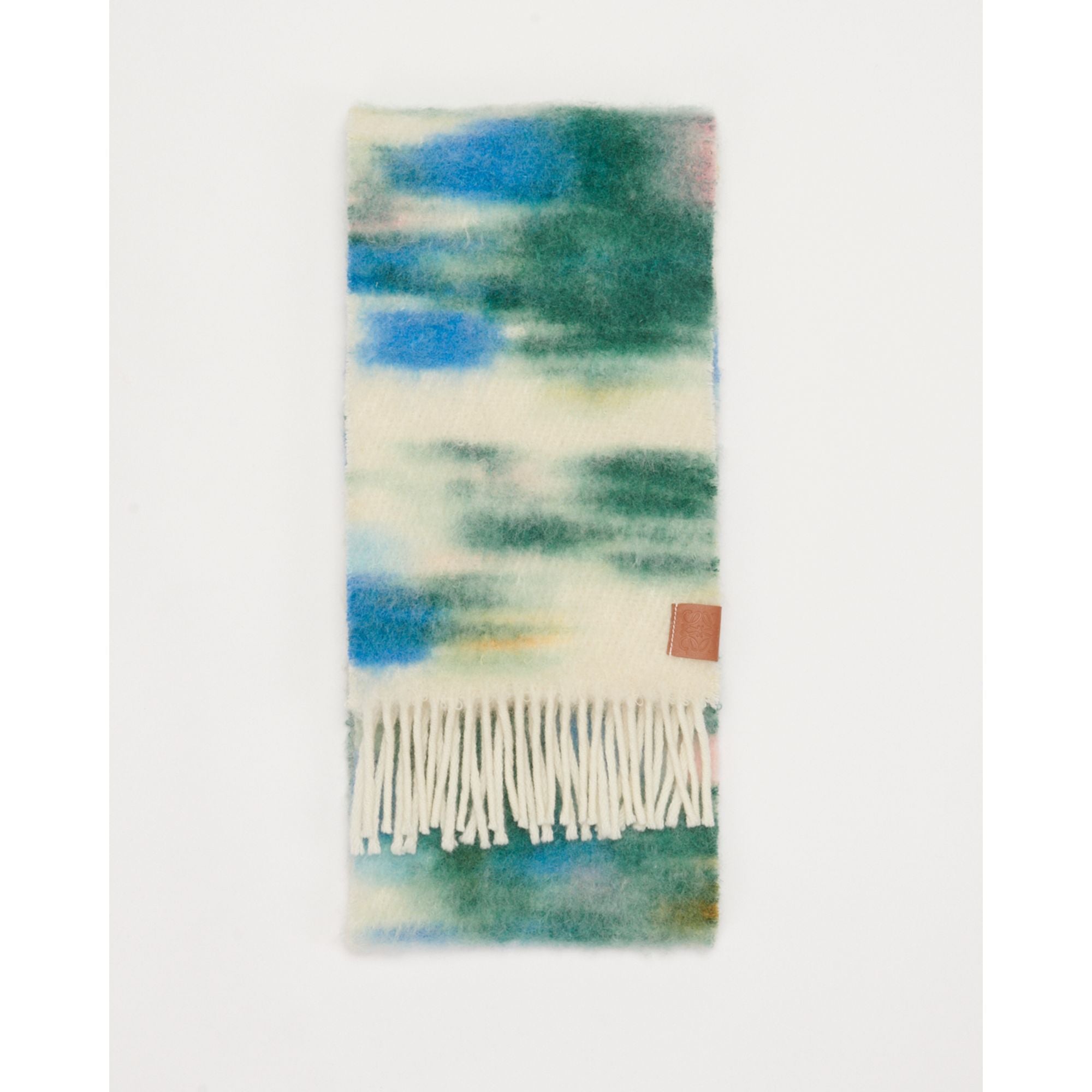 Women 24X185 Blurred Scarf - White/Multicolor