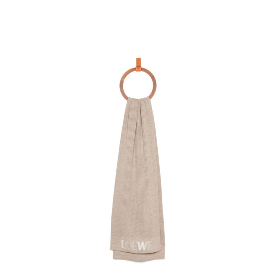 Women 35X182 Blurred Loewe Scarf - Beige