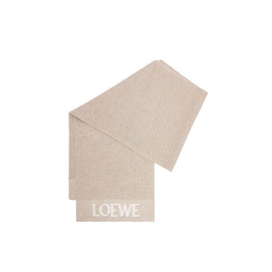 Women 35X182 Blurred Loewe Scarf - Beige