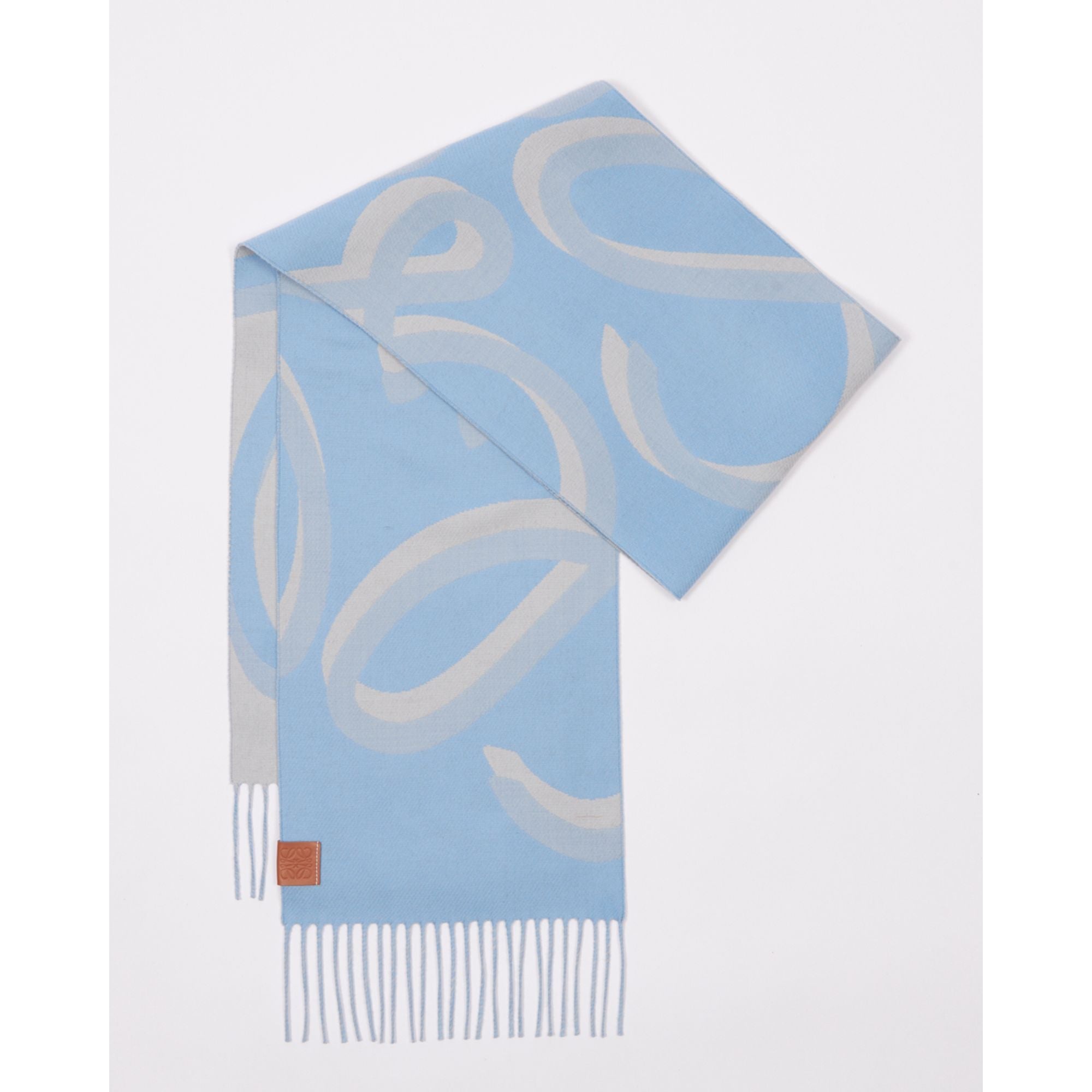Women 27X190 Anagram Scarf - Light Blue