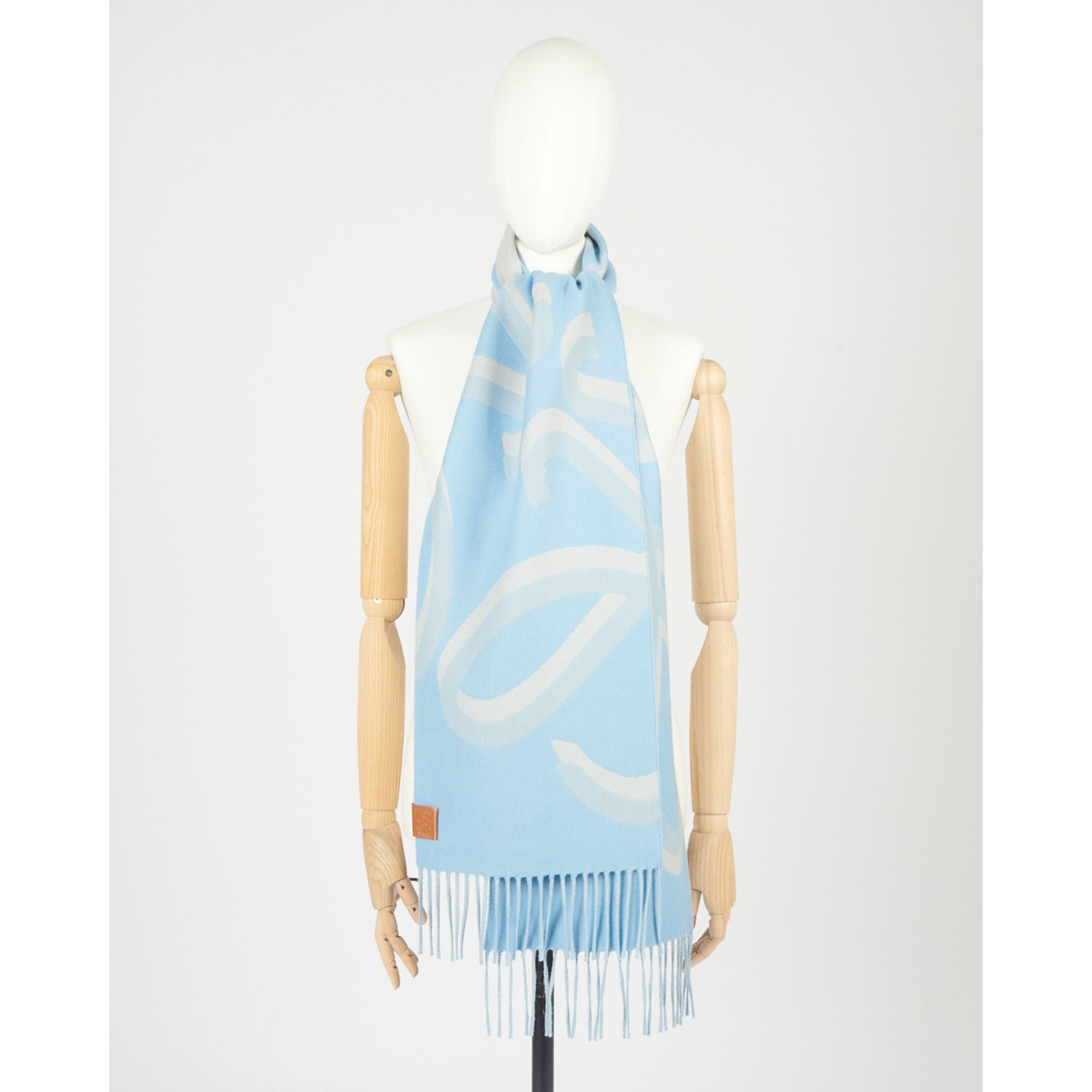 Women 27X190 Anagram Scarf - Light Blue