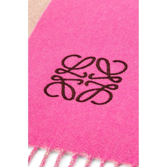 Women 30X180 Window Anagram Scarf - Pink/Beige